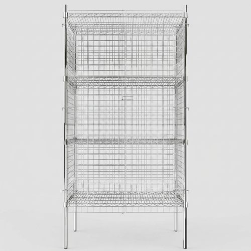 24 by 36 by 74-Inch Chrome Wire Security Cage, NSF Certified